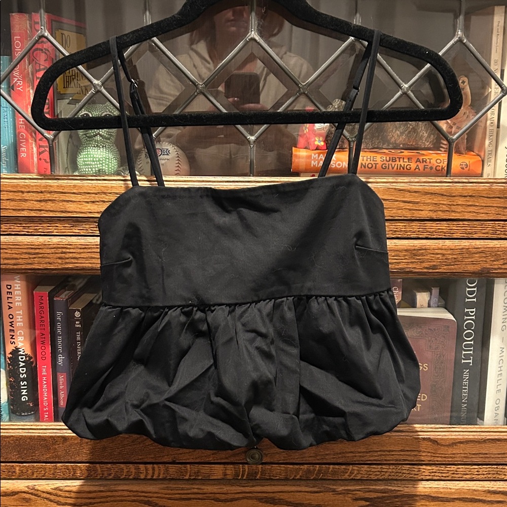 Abound Black Peplum Top